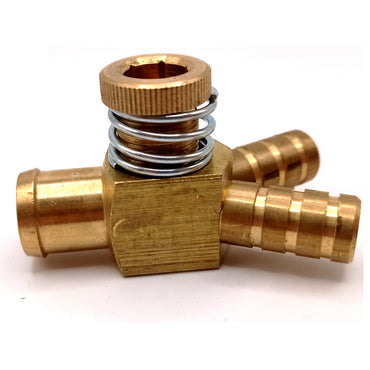 16 x 12 x 12 mm Manual Gas Valve Flow control on hose BRASS for lpg conversion double outlet