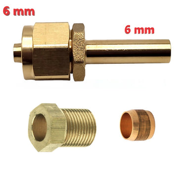 LPG Autogas 6mm Flexible Pipe Fitting FARO Type Connector to 6mm brass