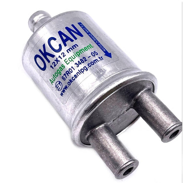 OKCAN LPG GPL CNG Twin Dual Gas Filter 12x12x12mm