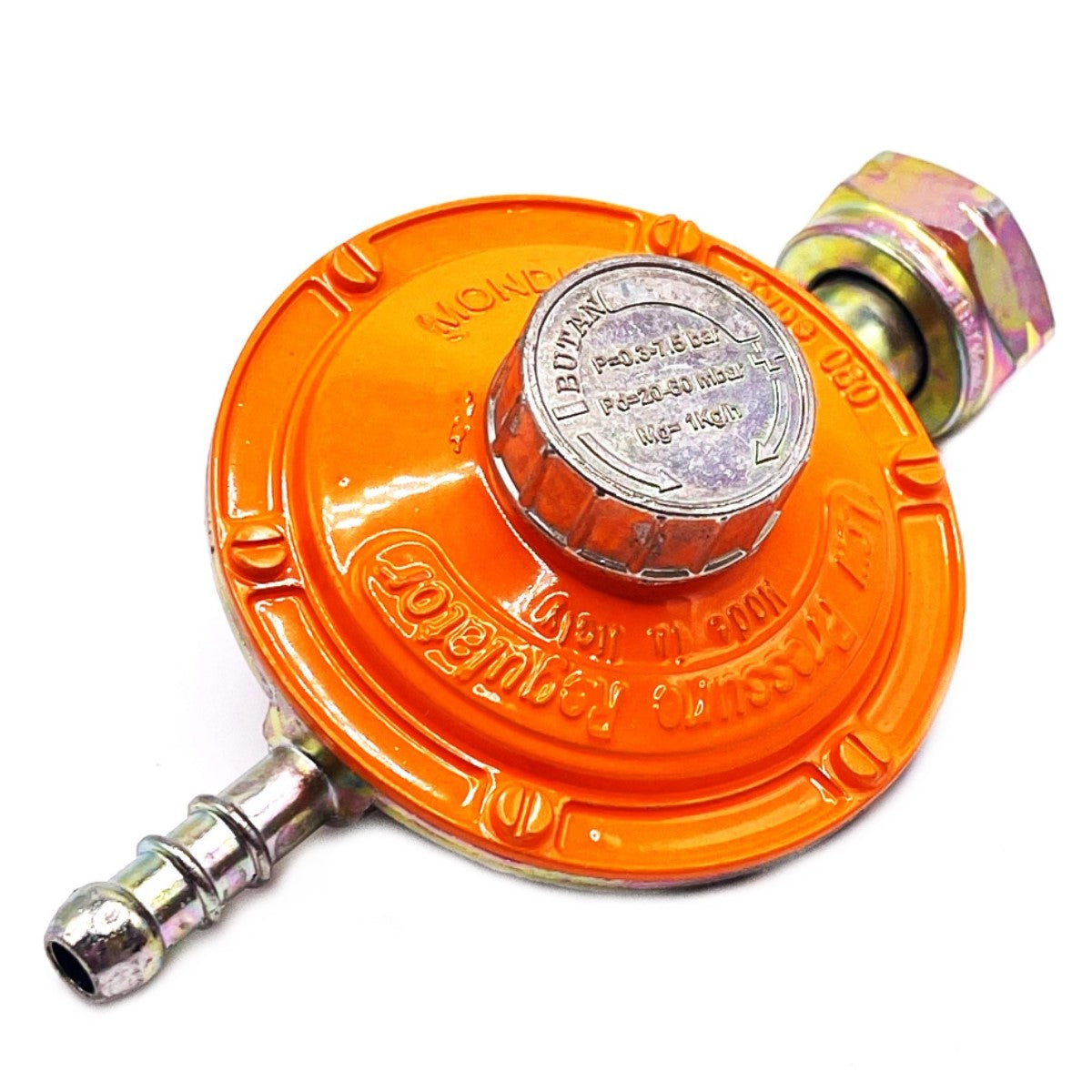 21mm Clip On Gas Cylinder Adapter Set with 29Mbar Butane Gas Regulator