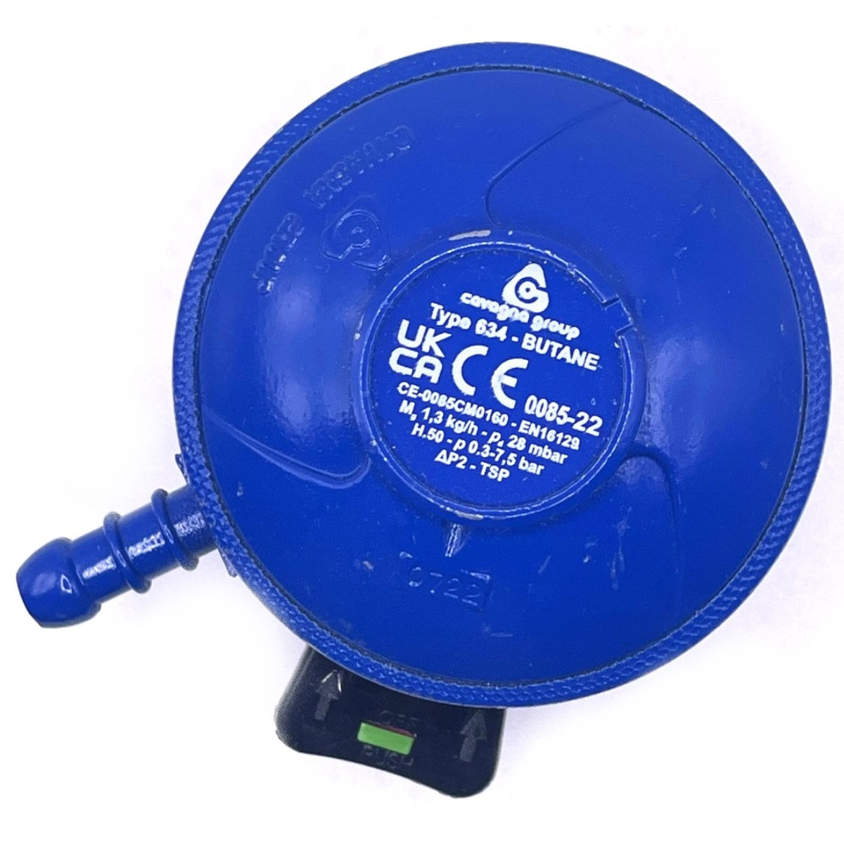 21mm Clip on Butane Regulator, for use with Calor 7kg and 15kg bottles