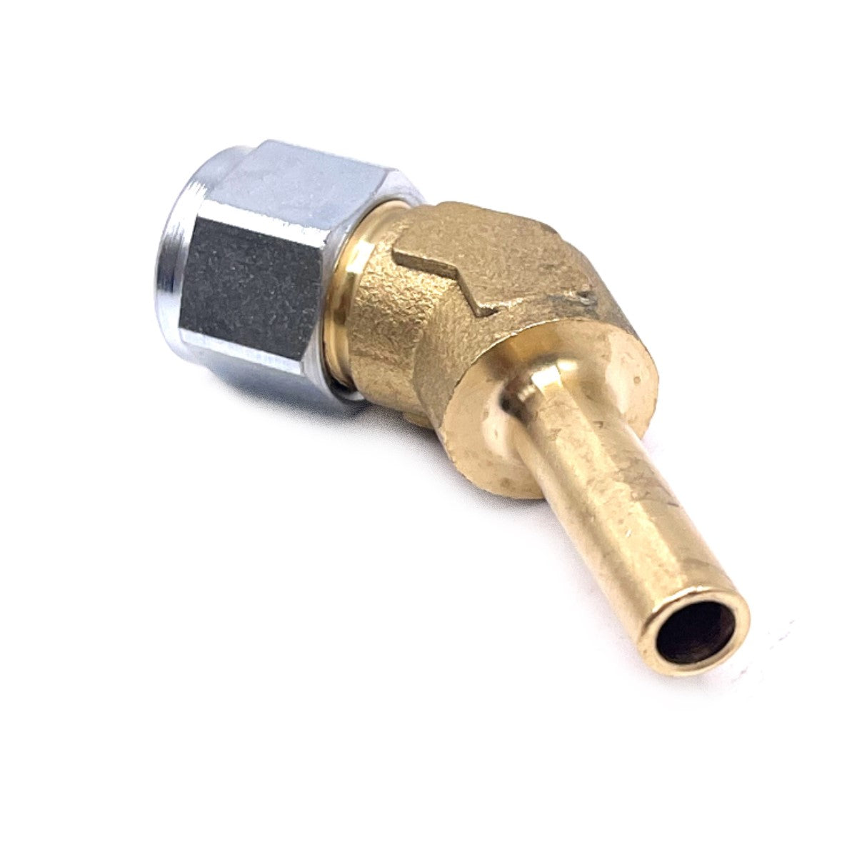 8mm Thermo Plastic Faro Pipe Fitting To 8mm 135 Degree Brass End