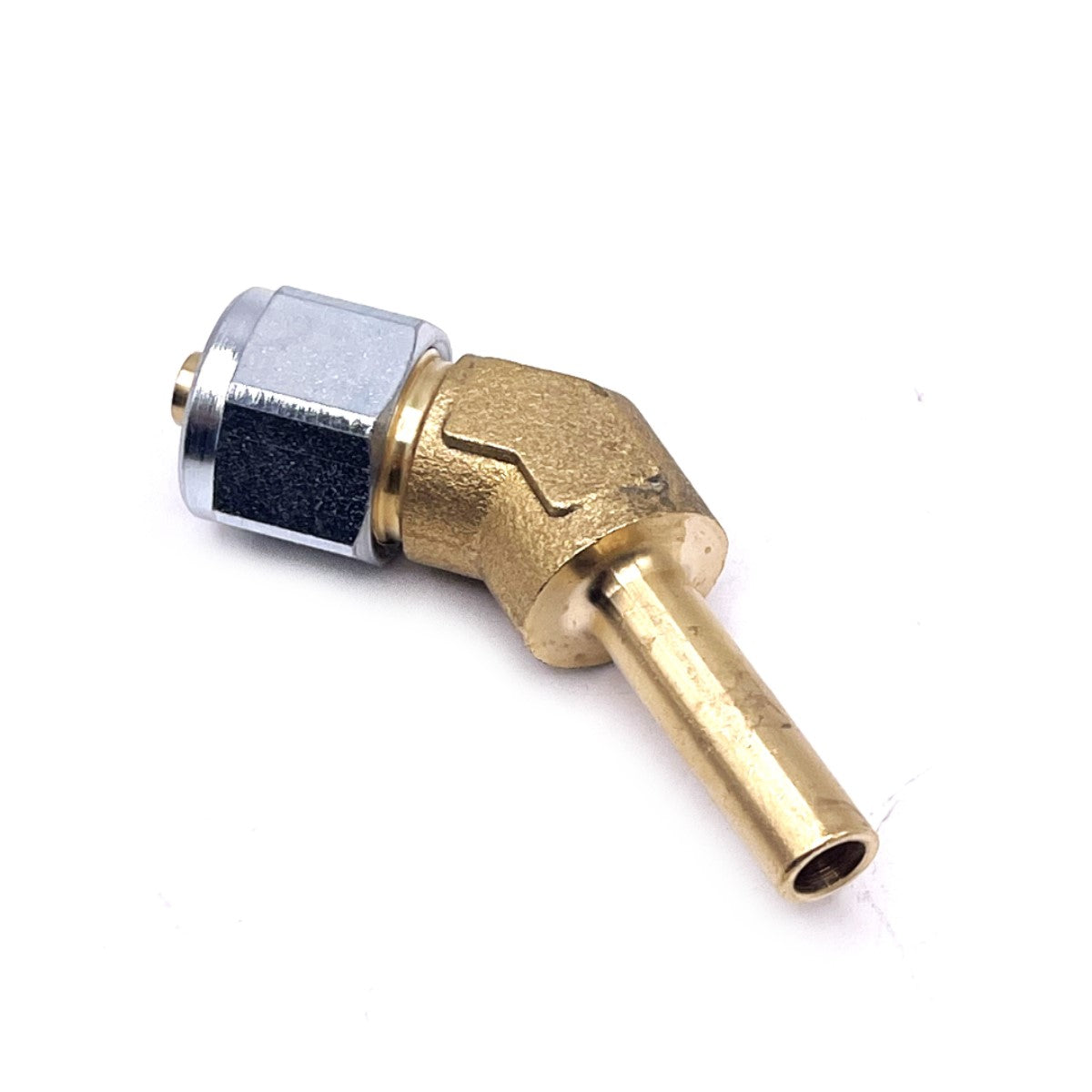 8mm Thermo Plastic Faro Pipe Fitting To 8mm 135 Degree Brass End