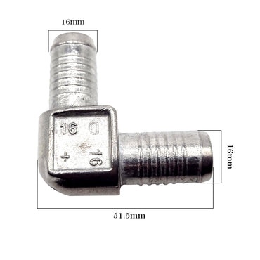 Barbed Elbow Connector Barbed Hose Fitting Adapter  16x16mm