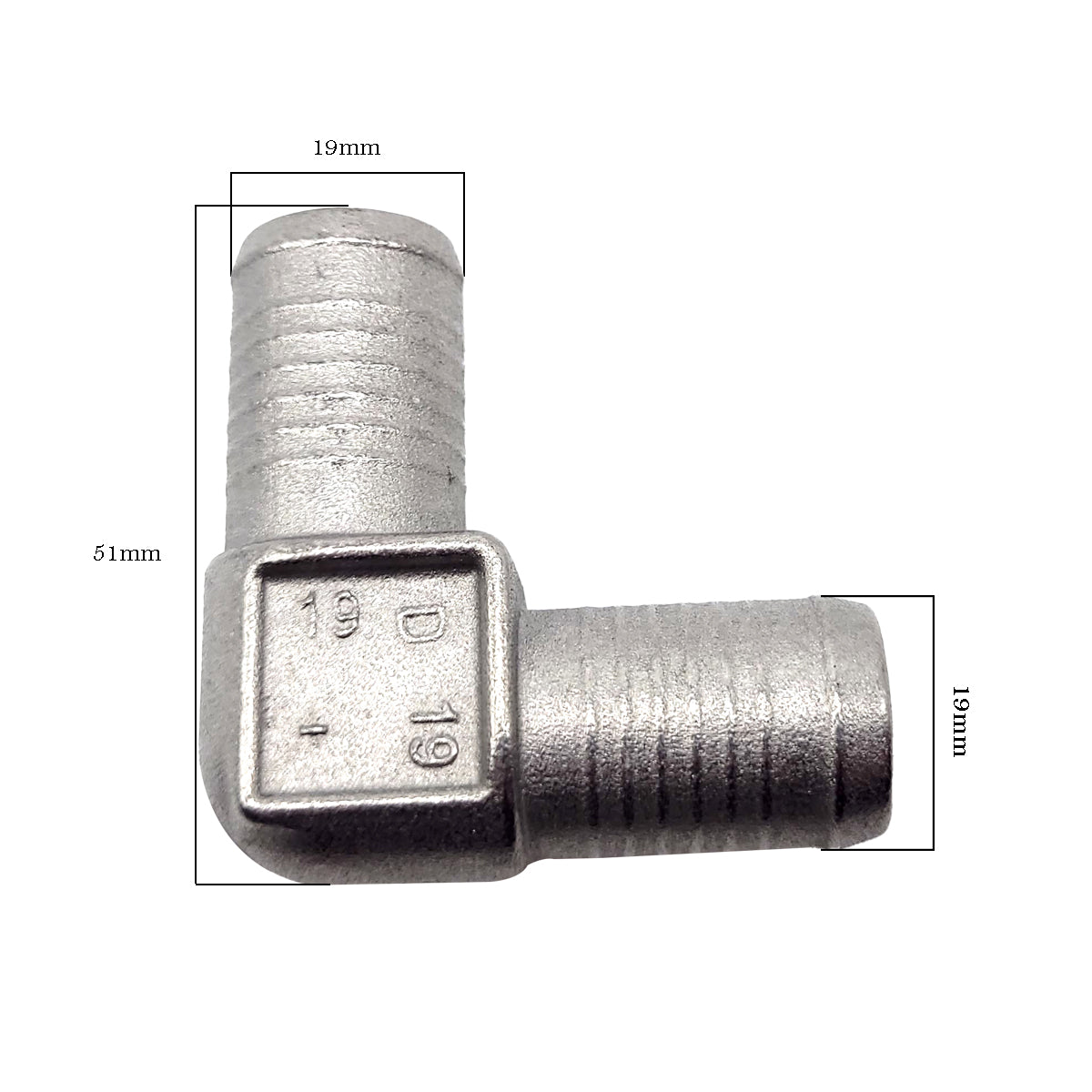 Barbed Elbow Connector Barbed Hose Fitting Adapter  19x19mm