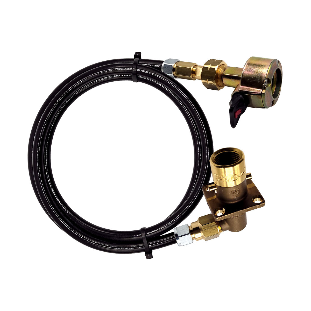 Gas regulator adapter clip-on 21 mm, Gas Filling Kit