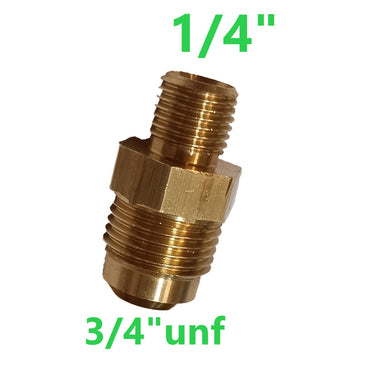 Gas Lpg  3/4" unf jic Male to 1/4" straight Connector Fitting