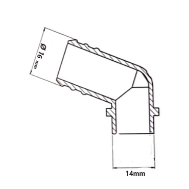 Coolant Water Elbow for NLP ATIKER GAS LPG Reducers