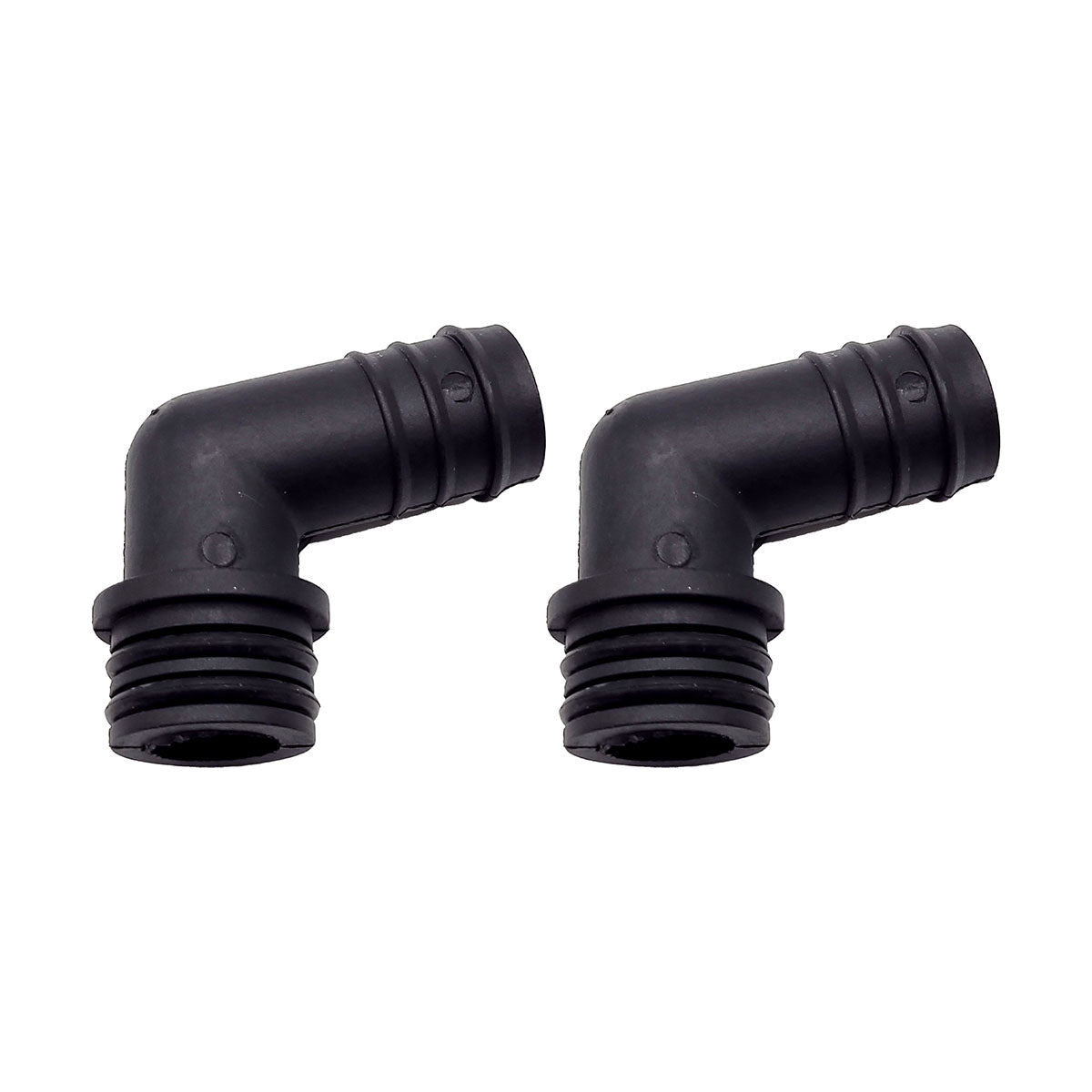 Two Genuine Original Prins VSI 19-16mm Plastic Water Coolant Elbows for KME LPG Reducers Ø16 / Ø19