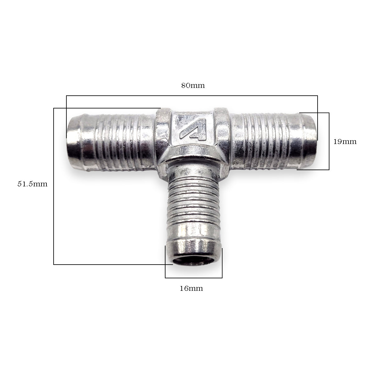 Barbed Tee Connector Barbed Hose Fitting Adapter  19x19x16mm