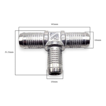 Barbed Tee Connector Barbed Hose Fitting Adapter  19x19x16mm