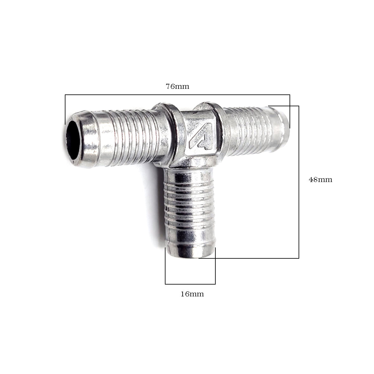 Barbed Tee Connector Barbed Hose Fitting Adapter  16x16x16mm